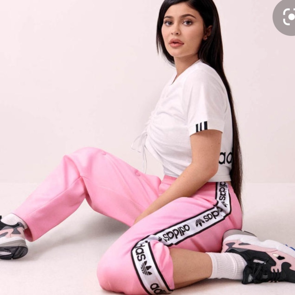 Adidas snap button track pants
